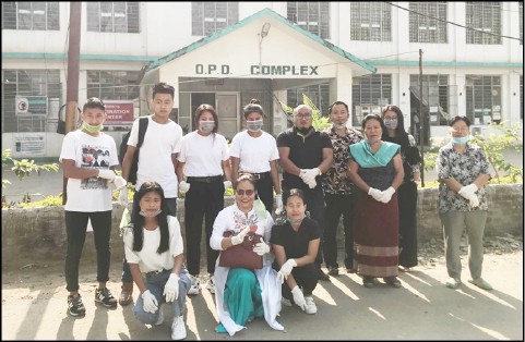 Students and staff of New Creation Theological Seminary (NCTS) Dimapur on their visit to the Dimapur district hospital on April 4.